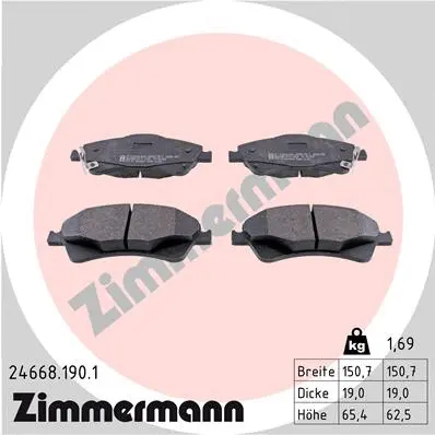 Brake Pad Set, disc brake (24668.190.1)