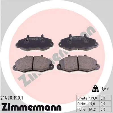 Brake Pad Set, disc brake (21470.190.1)