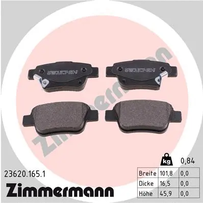 Brake Pad Set, disc brake (23620.165.1)