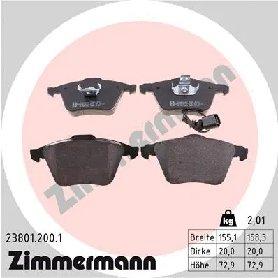 Brake Pad Set, disc brake (23801.200.1)