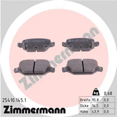Brake Pad Set, disc brake (25410.145.1)