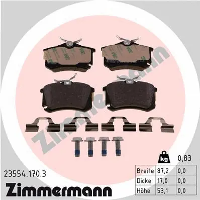 Brake Pad Set, disc brake (23554.170.3)