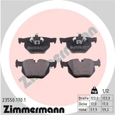 Brake Pad Set, disc brake (23550.170.1)