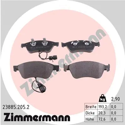 Brake Pad Set, disc brake (23885.205.2)