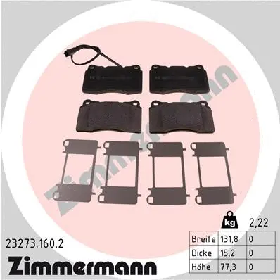 Brake Pad Set, disc brake (23273.160.2)