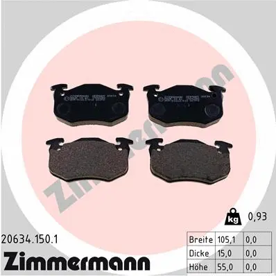 Brake Pad Set, disc brake (20634.150.1)