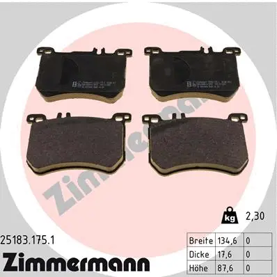 Brake Pad Set, disc brake (25183.175.1)