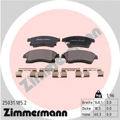 Brake Pad Set, disc brake (25031.185.2)