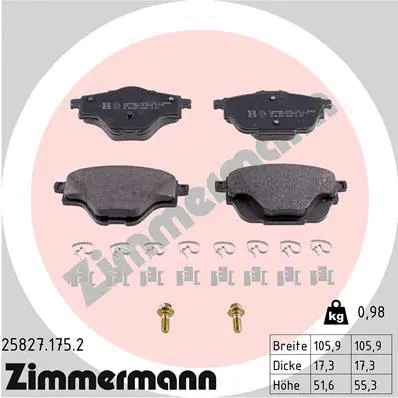 Brake Pad Set, disc brake (25827.175.2)