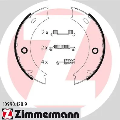 Brake Shoe Set, parking brake (10990.128.9)