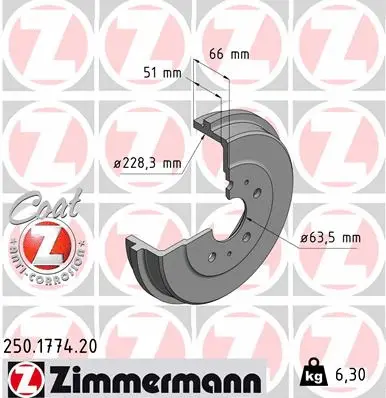 Brake Drum (250.1774.20)