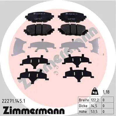Brake Pad Set, disc brake (22271.145.1)