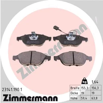 Brake Pad Set, disc brake (23141.190.1)