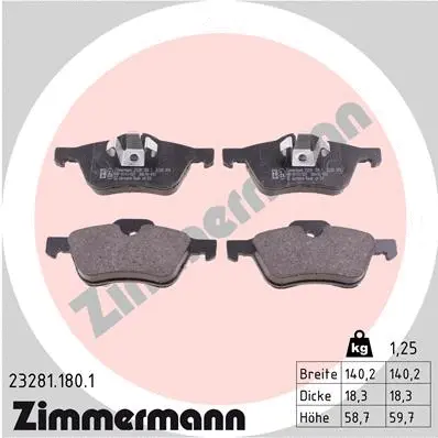 Brake Pad Set, disc brake (23281.180.1)