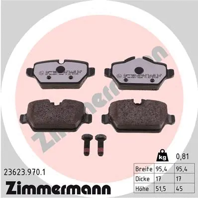 Brake Pad Set, disc brake (23623.970.1)