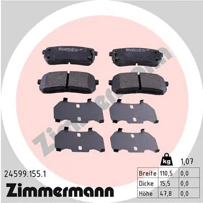 Brake Pad Set, disc brake (24599.155.1)