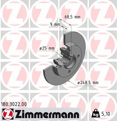 Brake Disc (180.3022.00)