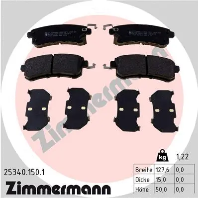 Brake Pad Set, disc brake (25340.150.1)