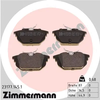 Brake Pad Set, disc brake (23177.145.1)