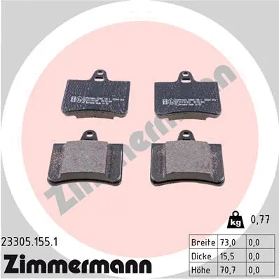 Brake Pad Set, disc brake (23305.155.1)