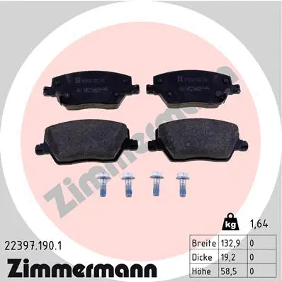 Brake Pad Set, disc brake (22397.190.1)