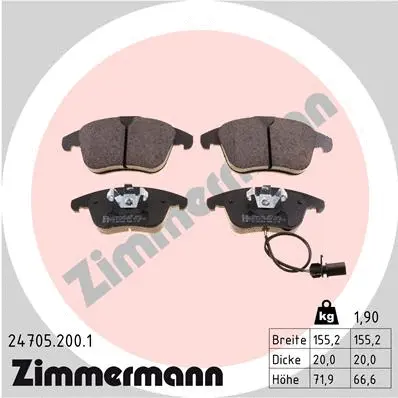 Brake Pad Set, disc brake (24705.200.1)