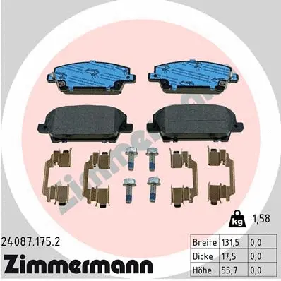 Brake Pad Set, disc brake (24087.175.2)