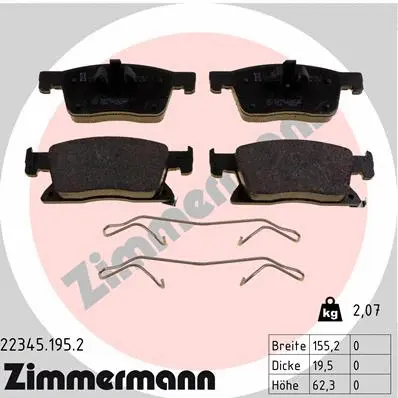 Brake Pad Set, disc brake (22345.195.2)