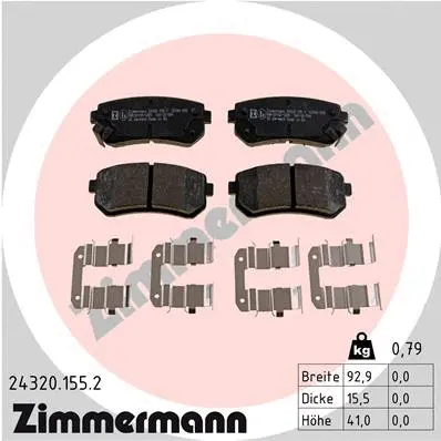 Brake Pad Set, disc brake (24320.155.2)
