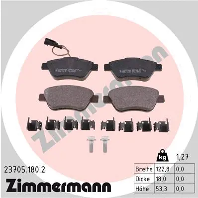 Brake Pad Set, disc brake (23705.180.2)