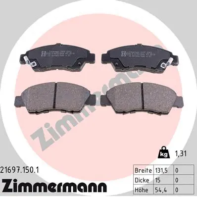 Brake Pad Set, disc brake (21697.150.1)