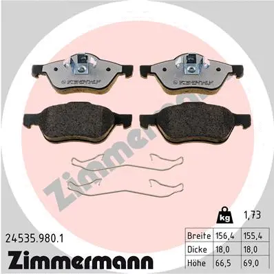 Brake Pad Set, disc brake (24535.980.1)