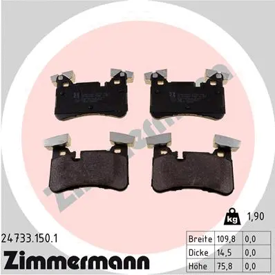 Brake Pad Set, disc brake (24733.150.1)