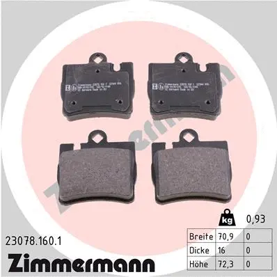 Brake Pad Set, disc brake (23078.160.1)