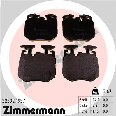 Brake Pad Set, disc brake (22392.195.1)