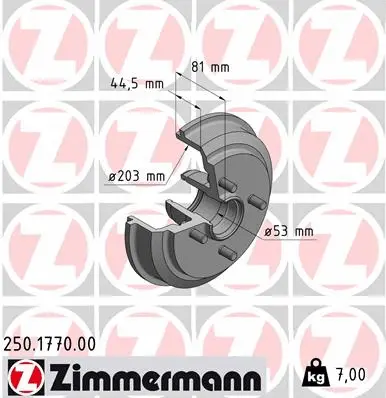 Brake Drum (250.1770.00)