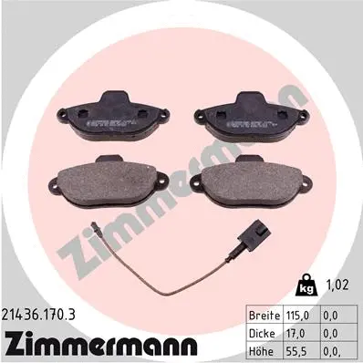Brake Pad Set, disc brake (21436.170.3)