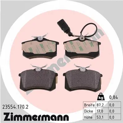 Brake Pad Set, disc brake (23554.170.2)