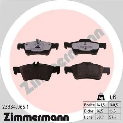 Brake Pad Set, disc brake (23334.965.1)