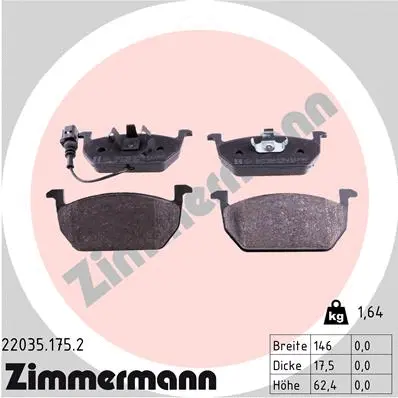 Brake Pad Set, disc brake (22035.175.2)