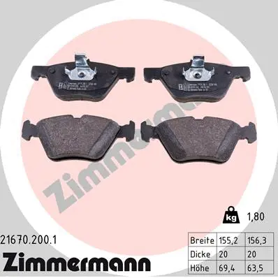 Brake Pad Set, disc brake (21670.200.1)