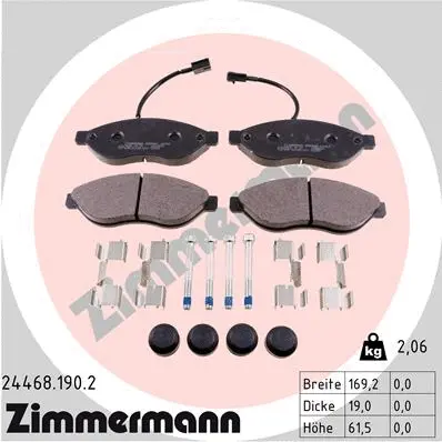 Brake Pad Set, disc brake (24468.190.2)