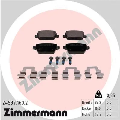 Brake Pad Set, disc brake (24537.160.2)
