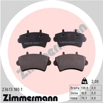 Brake Pad Set, disc brake (23613.180.1)