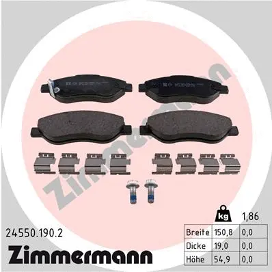 Brake Pad Set, disc brake (24550.190.2)