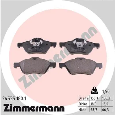 Brake Pad Set, disc brake (24535.180.1)