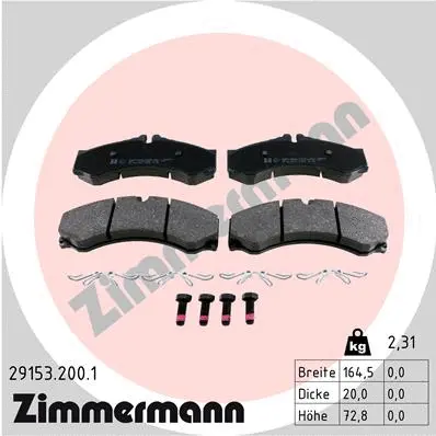 Brake Pad Set, disc brake (29153.200.1)
