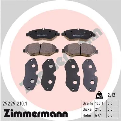 Brake Pad Set, disc brake (29229.210.1)