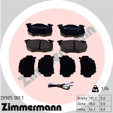 Brake Pad Set, disc brake (20905.180.1)