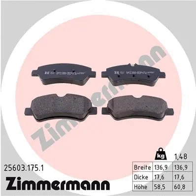 Brake Pad Set, disc brake (25603.175.1)